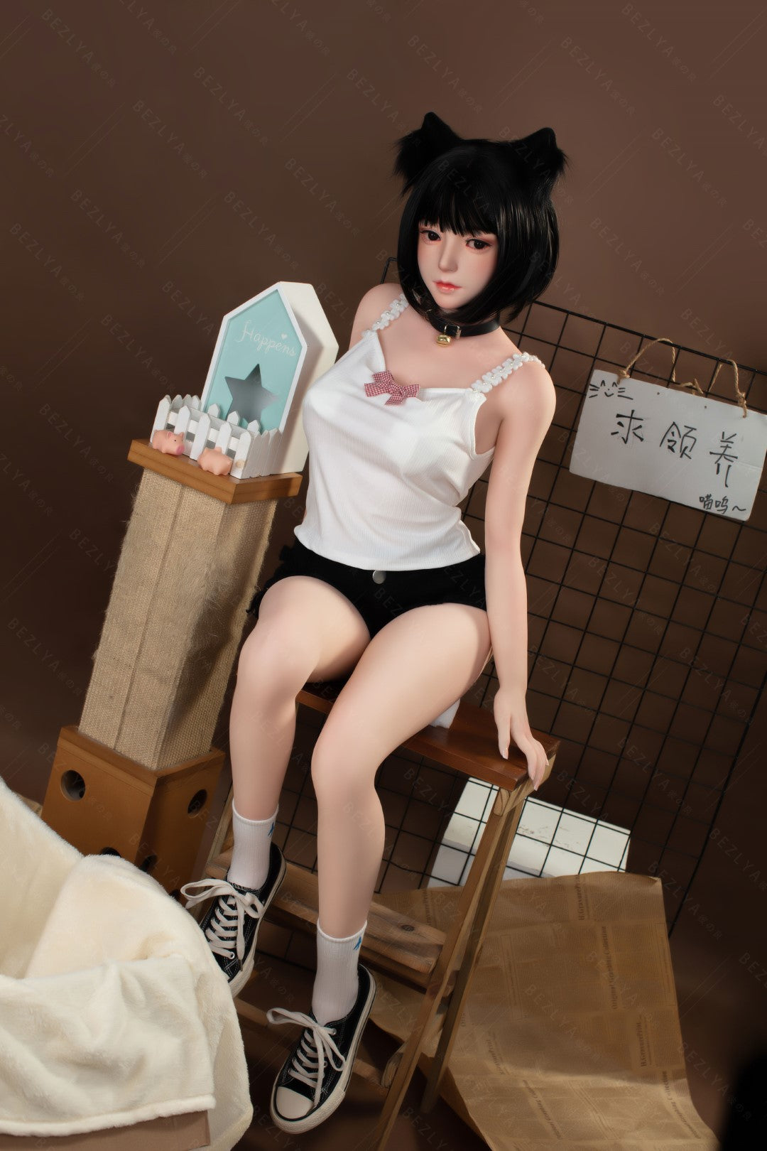 Campanula seksnukk (Bezlya Doll 155 cm F tass 2,0 TPE + silikoon)