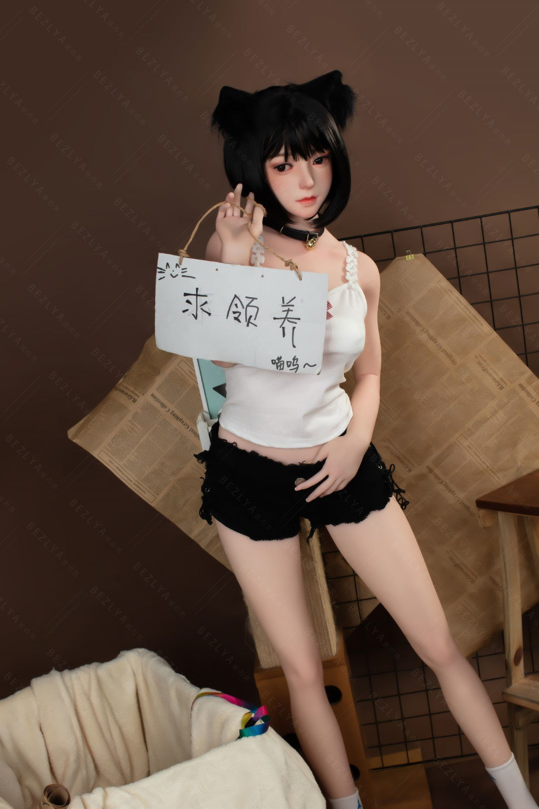 Campanula seksnukk (Bezlya Doll 155 cm F tass 2,0 TPE + silikoon)