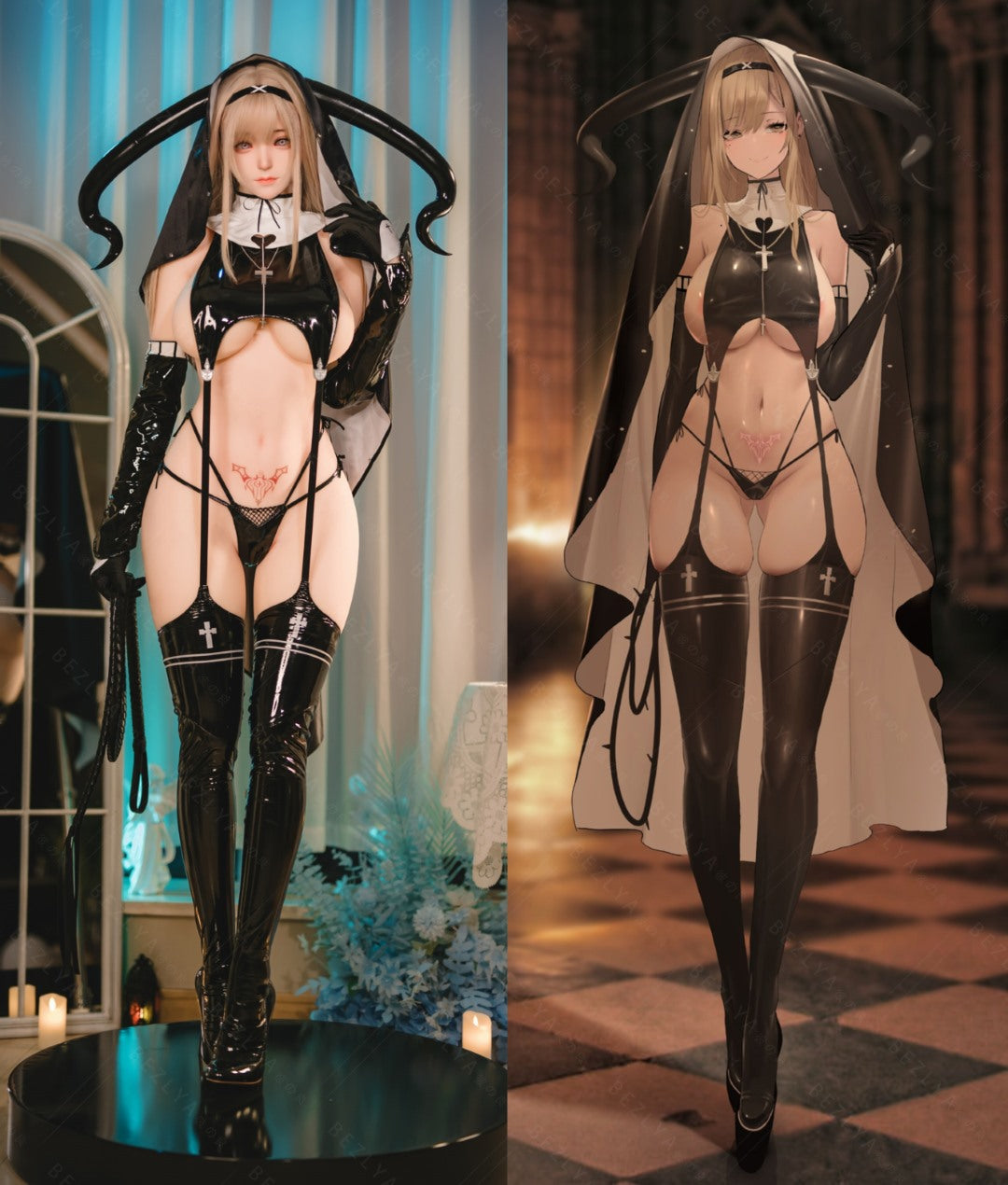 Campanula seksnukk (Bezlya Doll 155 cm F tass 2,0 TPE + silikoon)