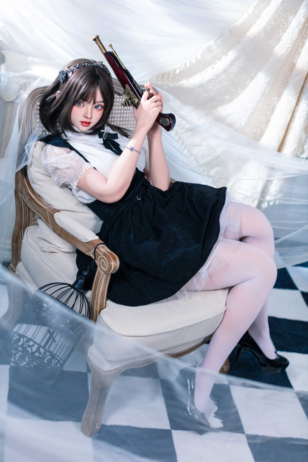 Convallaria seksnukk (Bezlya Doll 155 cm B tass 2,1 silikoon)
