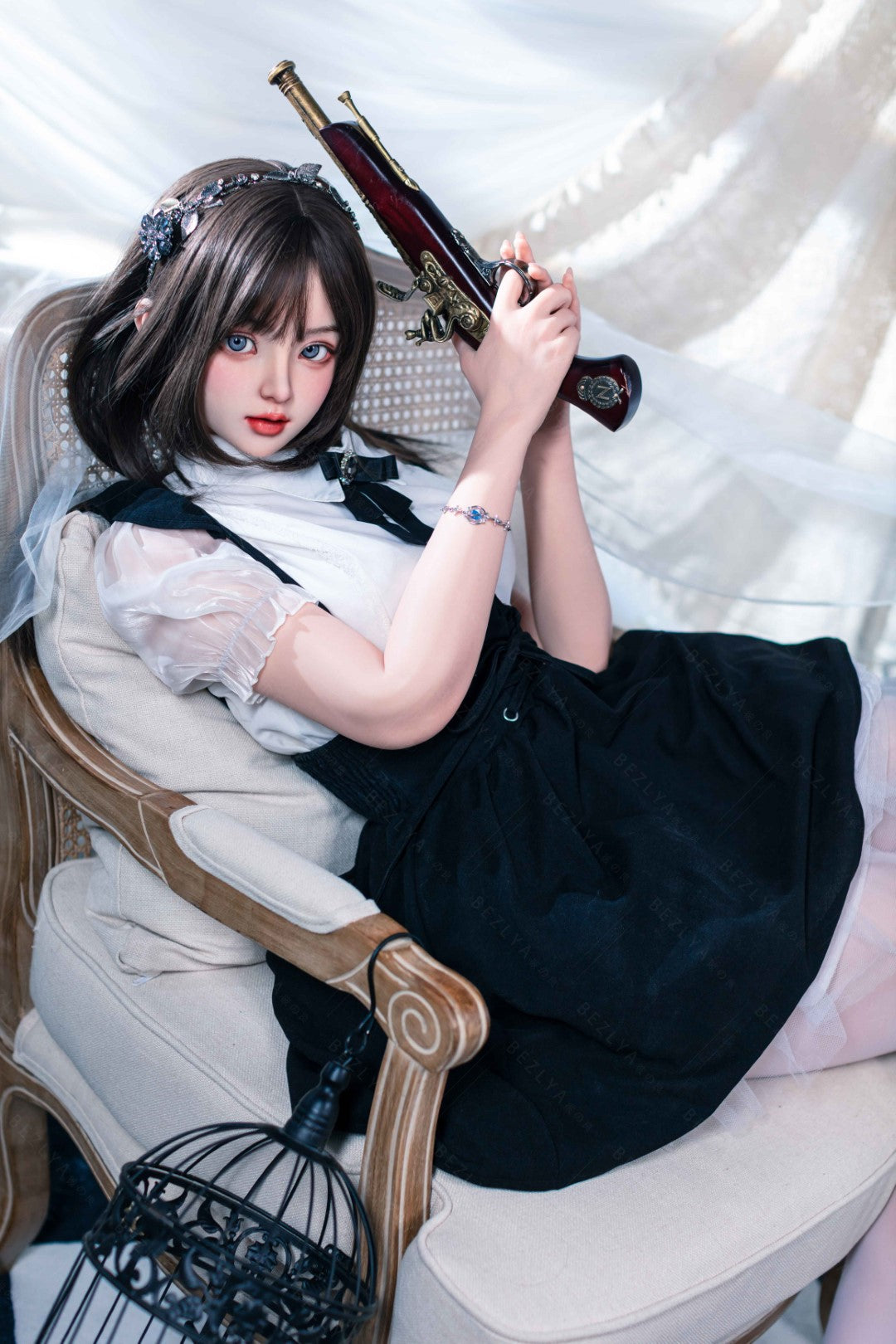 Convallaria seksnukk (Bezlya Doll 155 cm B tass 2,1 silikoon)