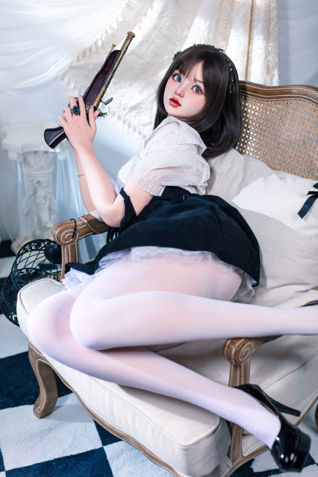 Convallaria seksnukk (Bezlya Doll 155 cm B tass 2,1 silikoon)