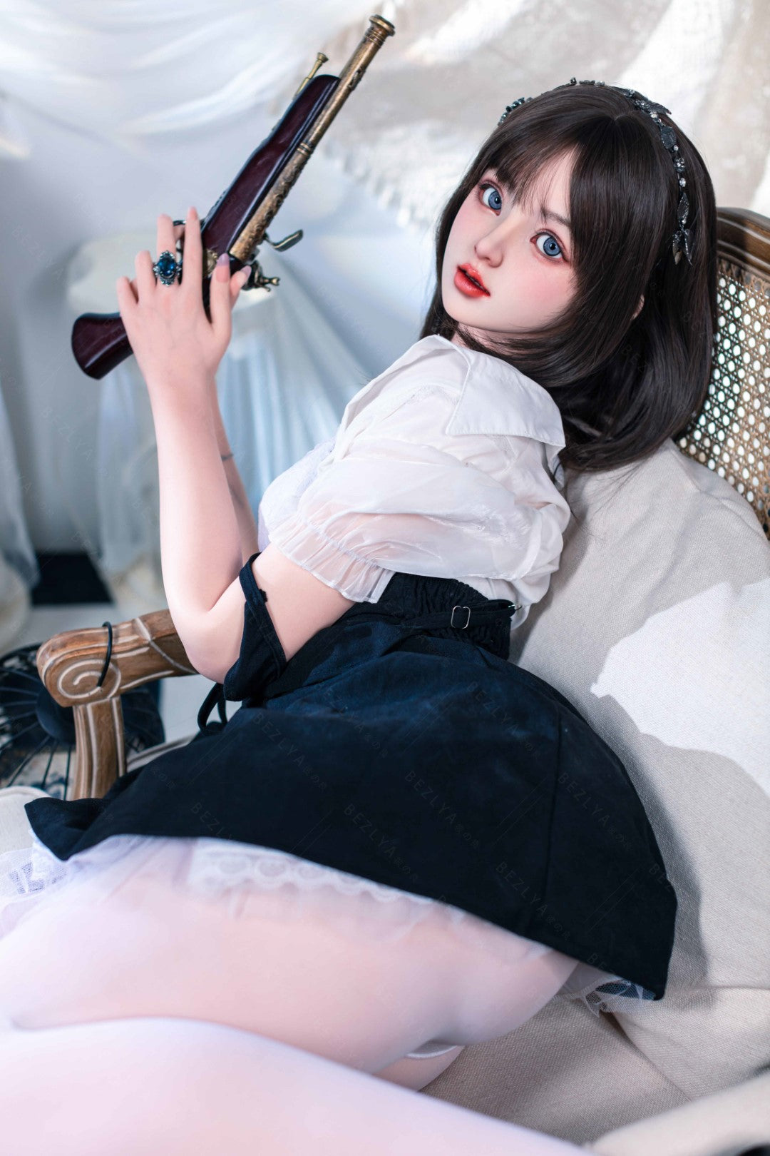Convallaria seksnukk (Bezlya Doll 155 cm B tass 2,1 silikoon)