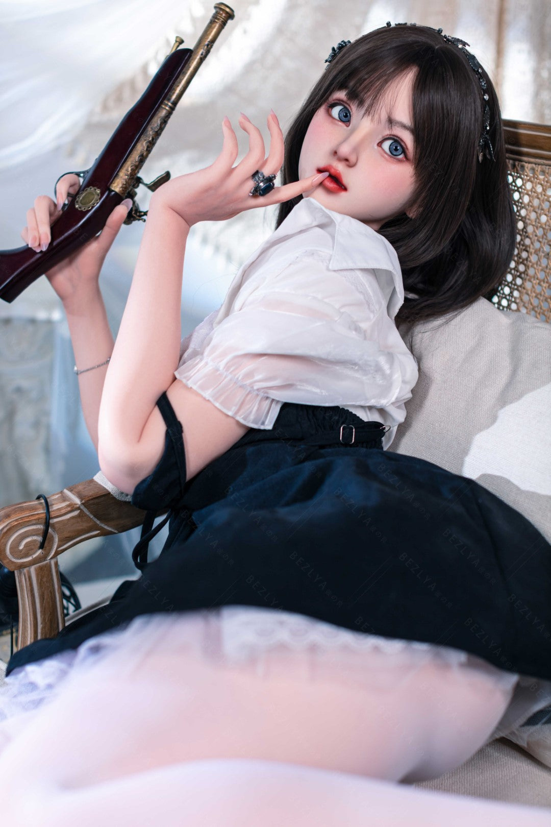 Convallaria seksnukk (Bezlya Doll 155 cm B tass 2,1 silikoon)
