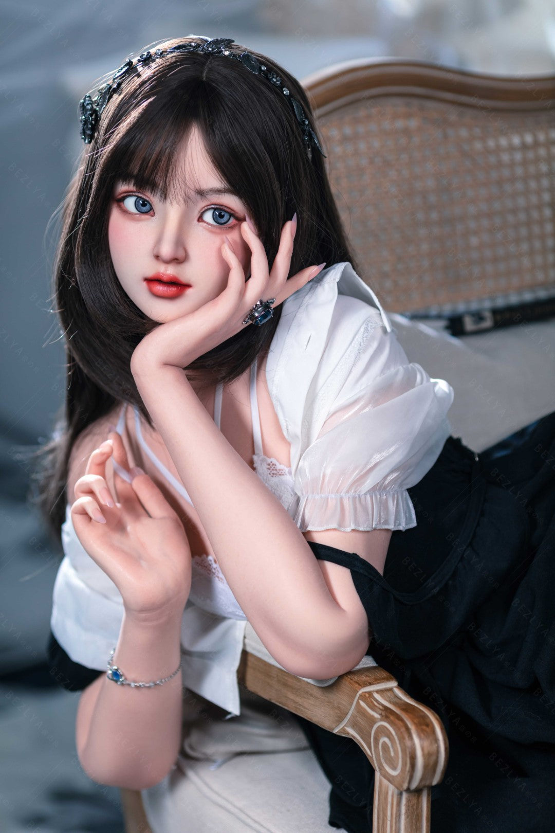 Convallaria seksnukk (Bezlya Doll 155 cm B tass 2,1 silikoon)