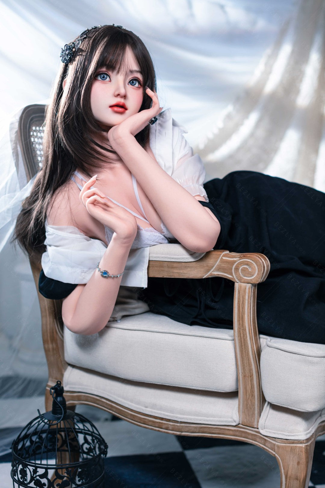 Convallaria seksnukk (Bezlya Doll 155 cm B tass 2,1 silikoon)