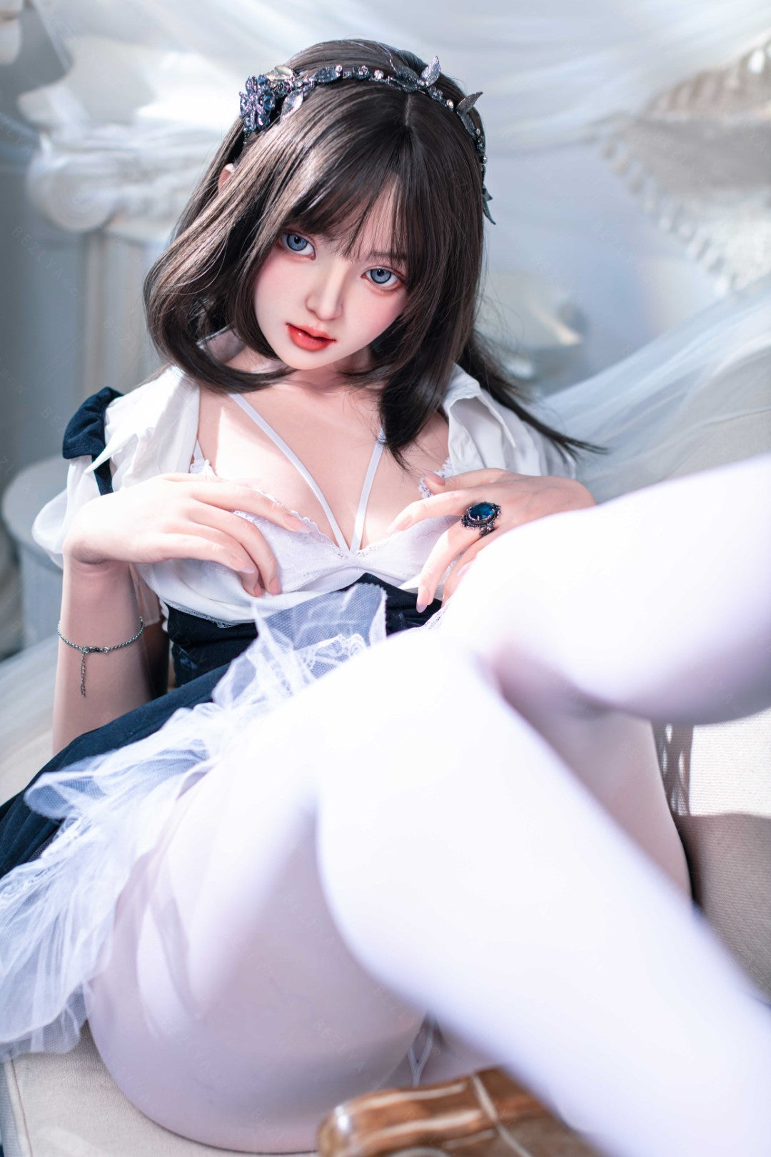 Convallaria seksnukk (Bezlya Doll 155 cm B tass 2,1 silikoon)