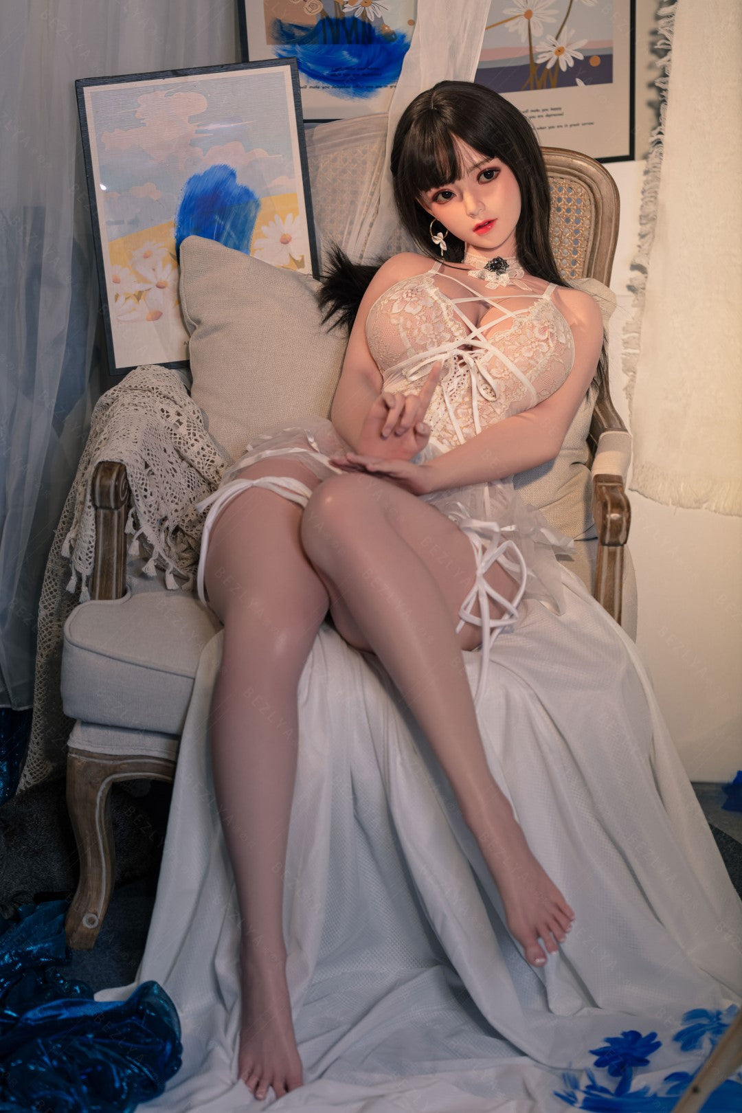 Convallaria seksnukk (Bezlya Doll 155 cm H-tass 2,1 silikoon)