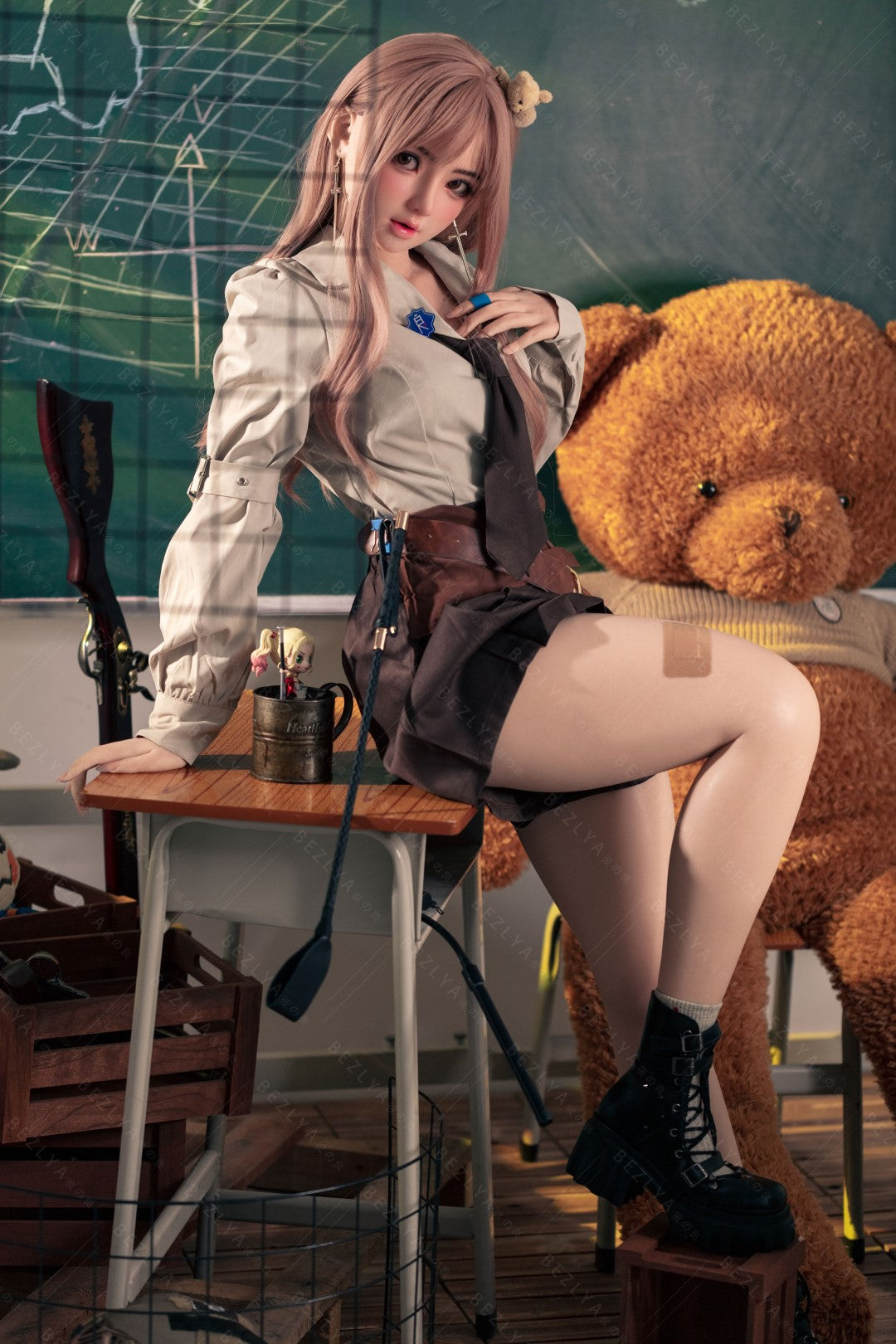 Convallaria seksnukk (Bezlya Doll 155 cm B tass 2,1 silikoon)