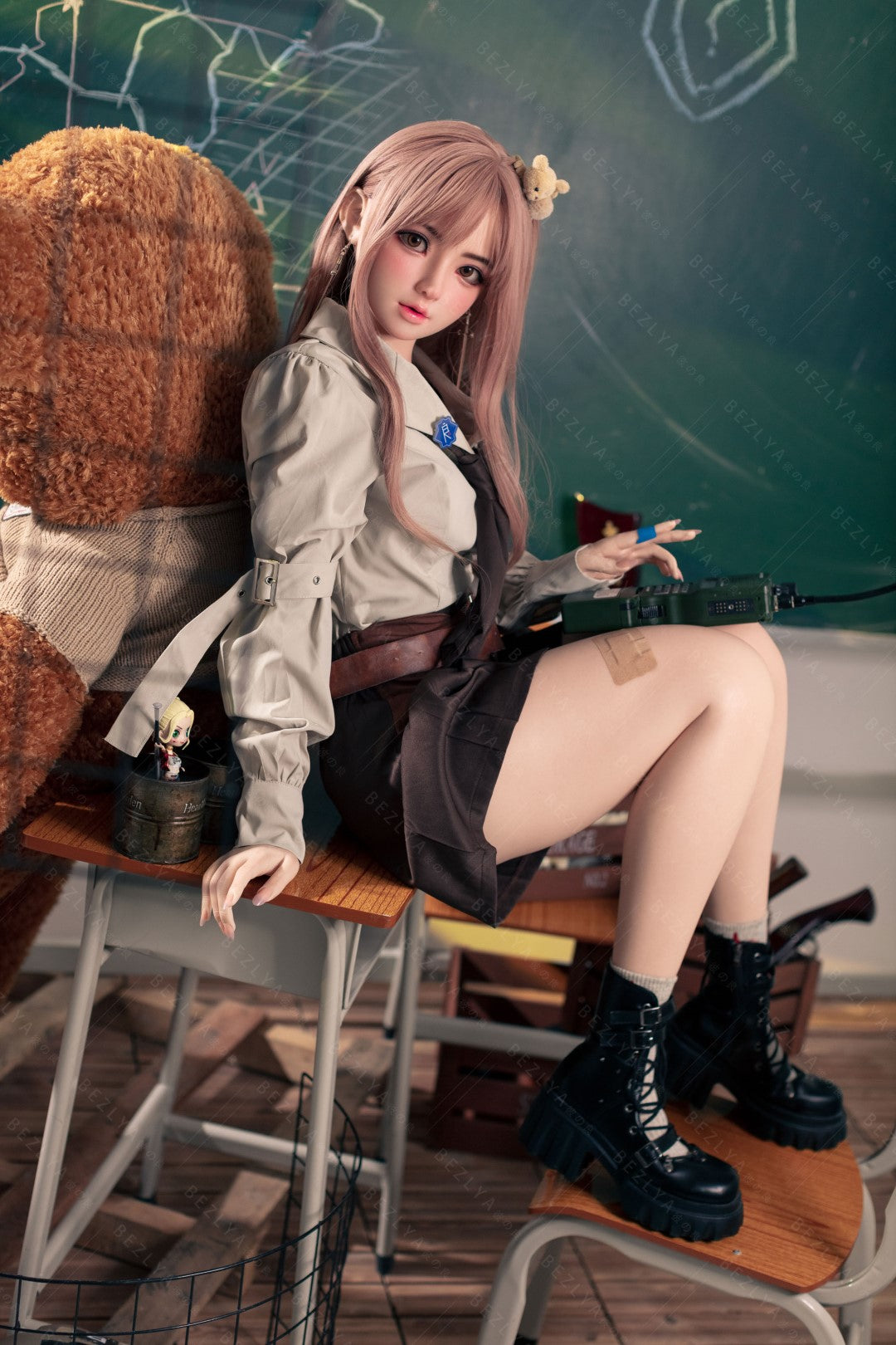 Convallaria seksnukk (Bezlya Doll 155 cm B tass 2,1 silikoon)