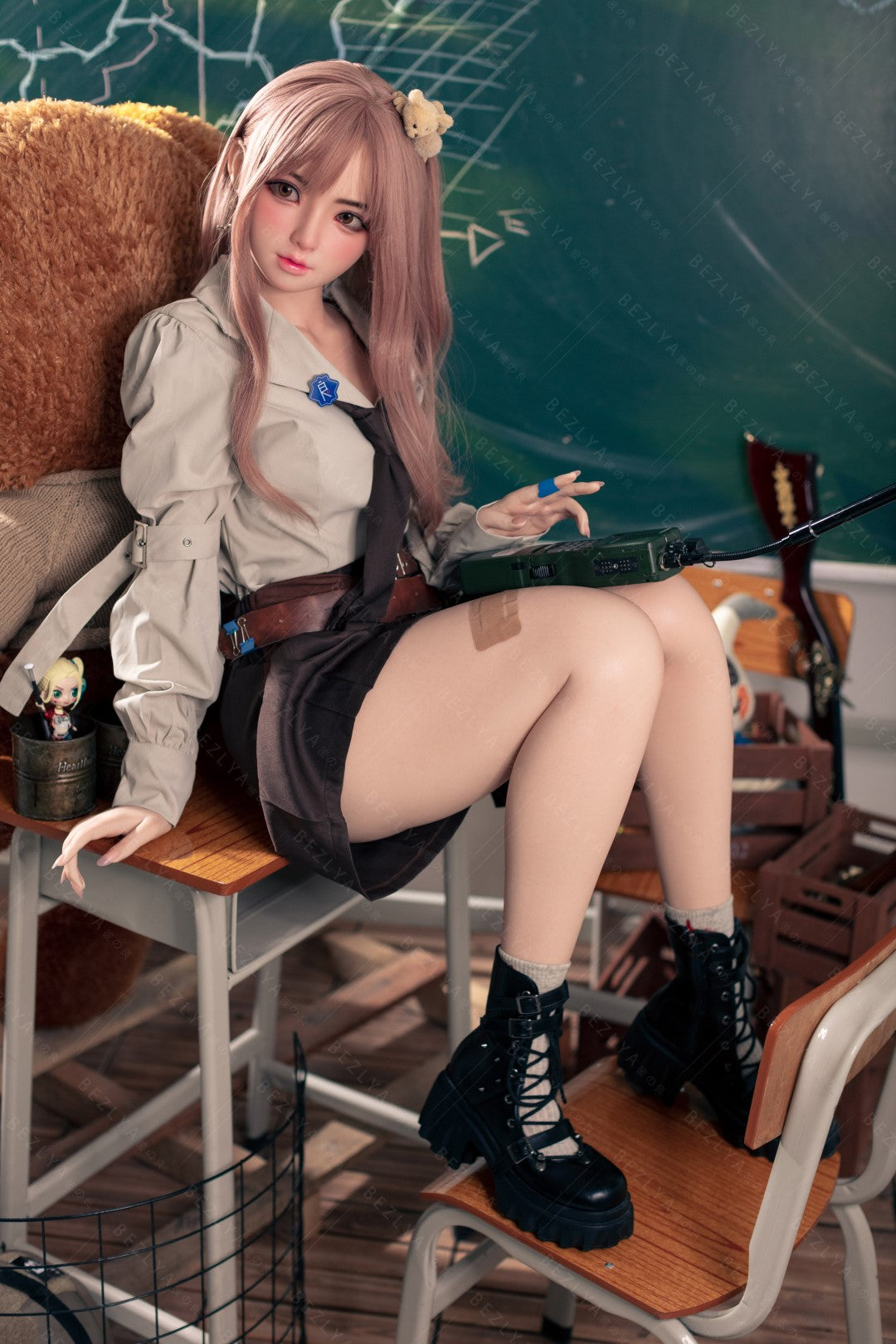 Convallaria seksnukk (Bezlya Doll 155 cm B tass 2,1 silikoon)