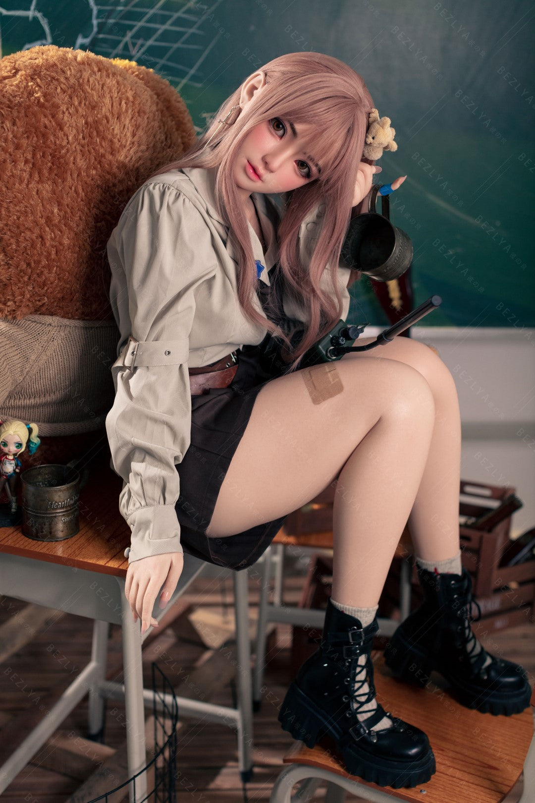 Convallaria seksnukk (Bezlya Doll 155 cm B tass 2,1 silikoon)