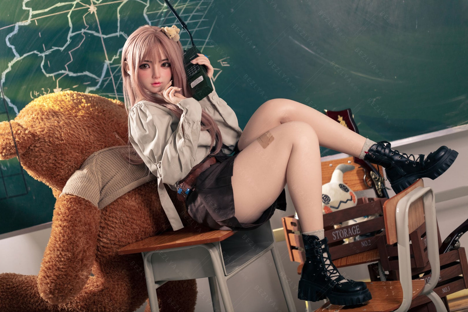 Convallaria seksnukk (Bezlya Doll 155 cm B tass 2,1 silikoon)