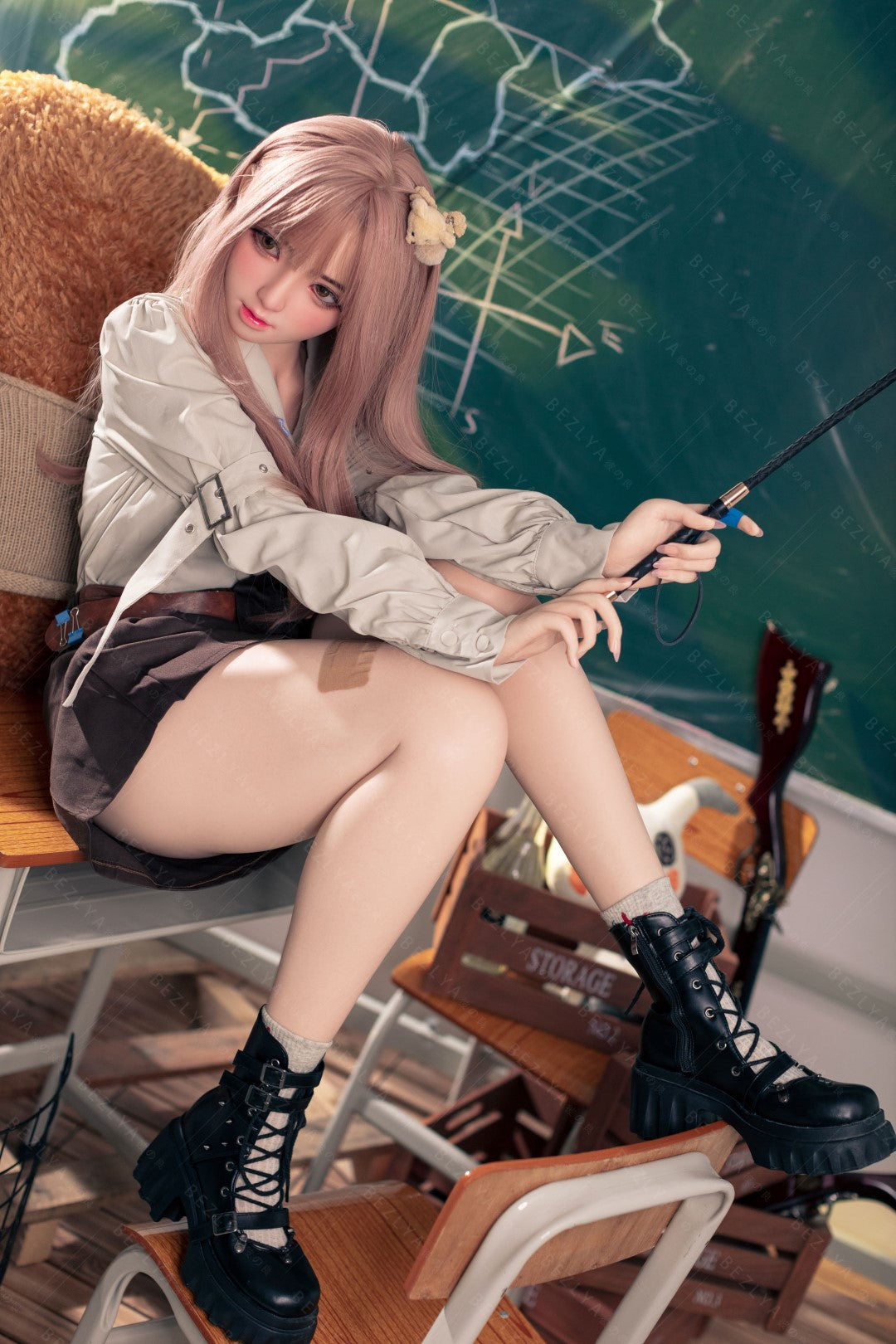 Convallaria seksnukk (Bezlya Doll 155 cm B tass 2,1 silikoon)