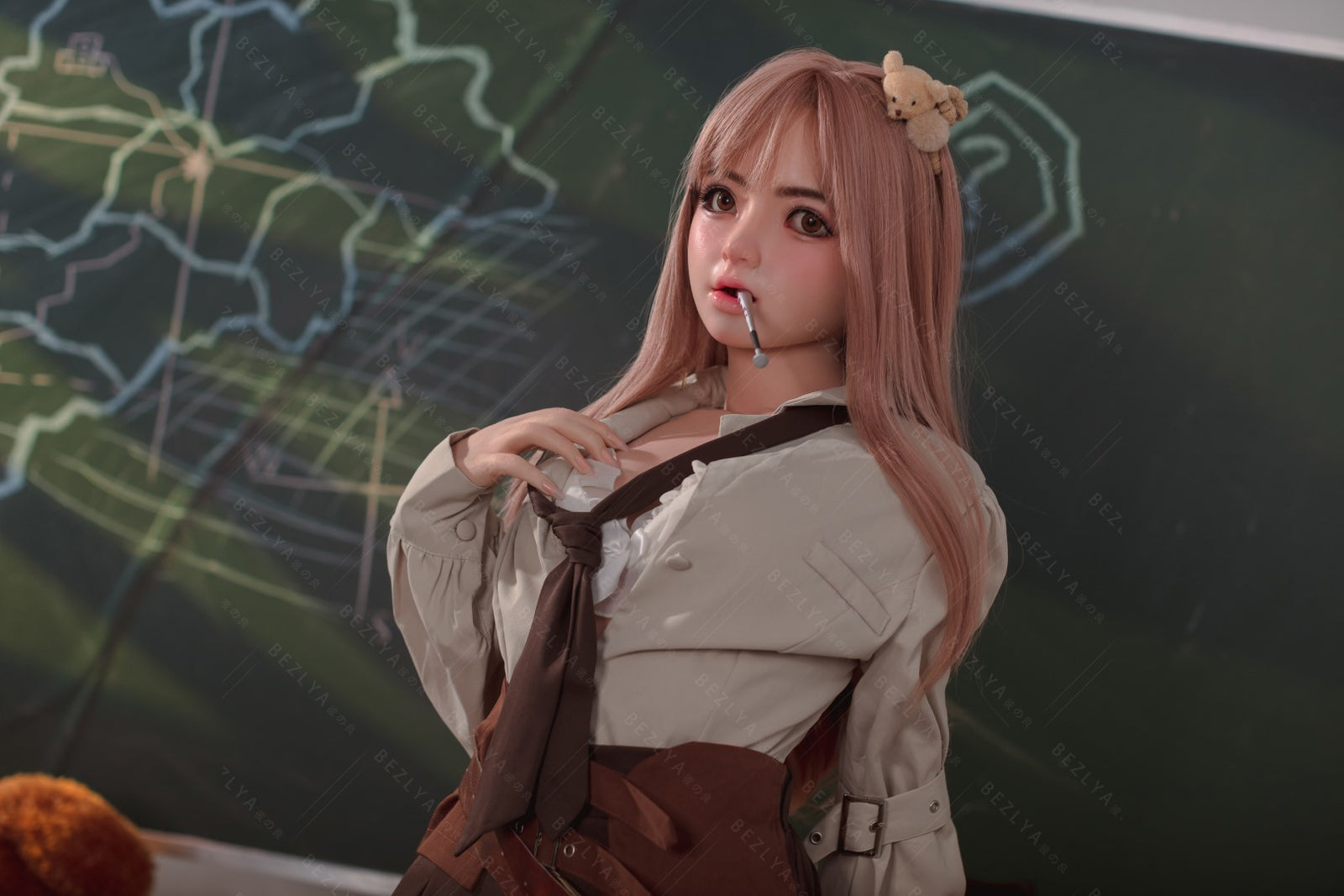 Convallaria seksnukk (Bezlya Doll 155 cm B tass 2,1 silikoon)