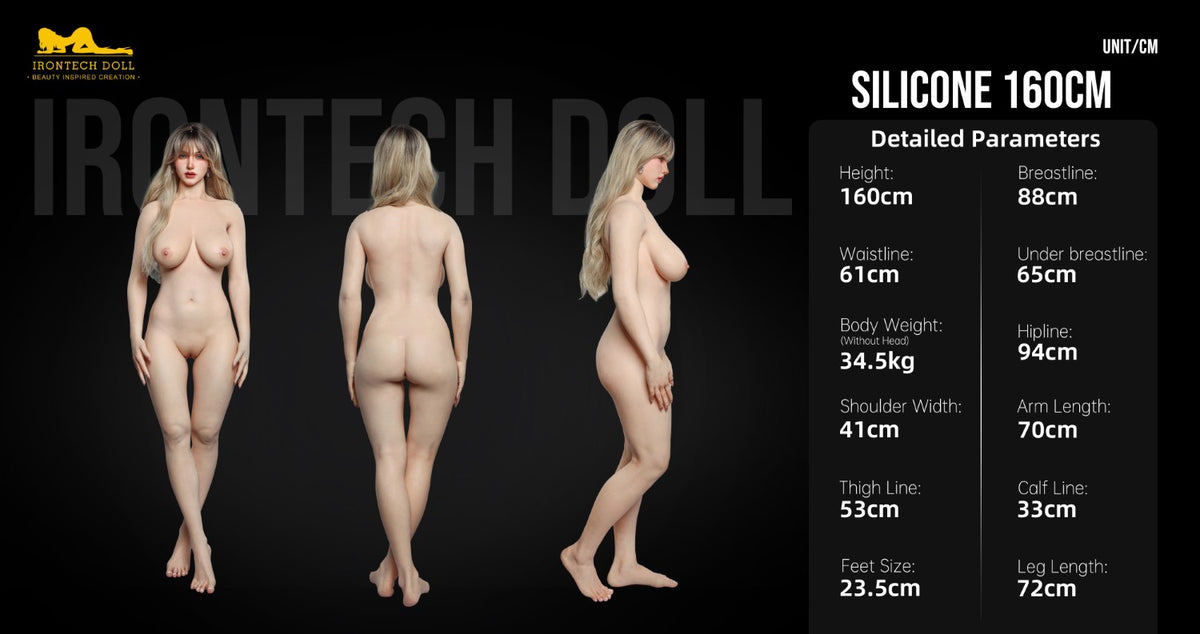Tina seksnukk (Irontech Doll 160 cm C-tass S45 silikoon)