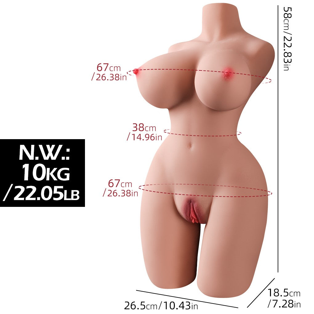 Torso kurvig (EL-Doll 58cm E-kupa TPE) EXPRESS