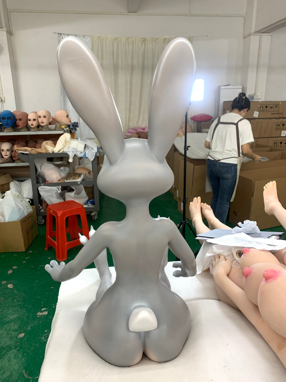 Jänese seksnukk (Dolls Castle 120 cm C-Cup silikoon) EXPRESS