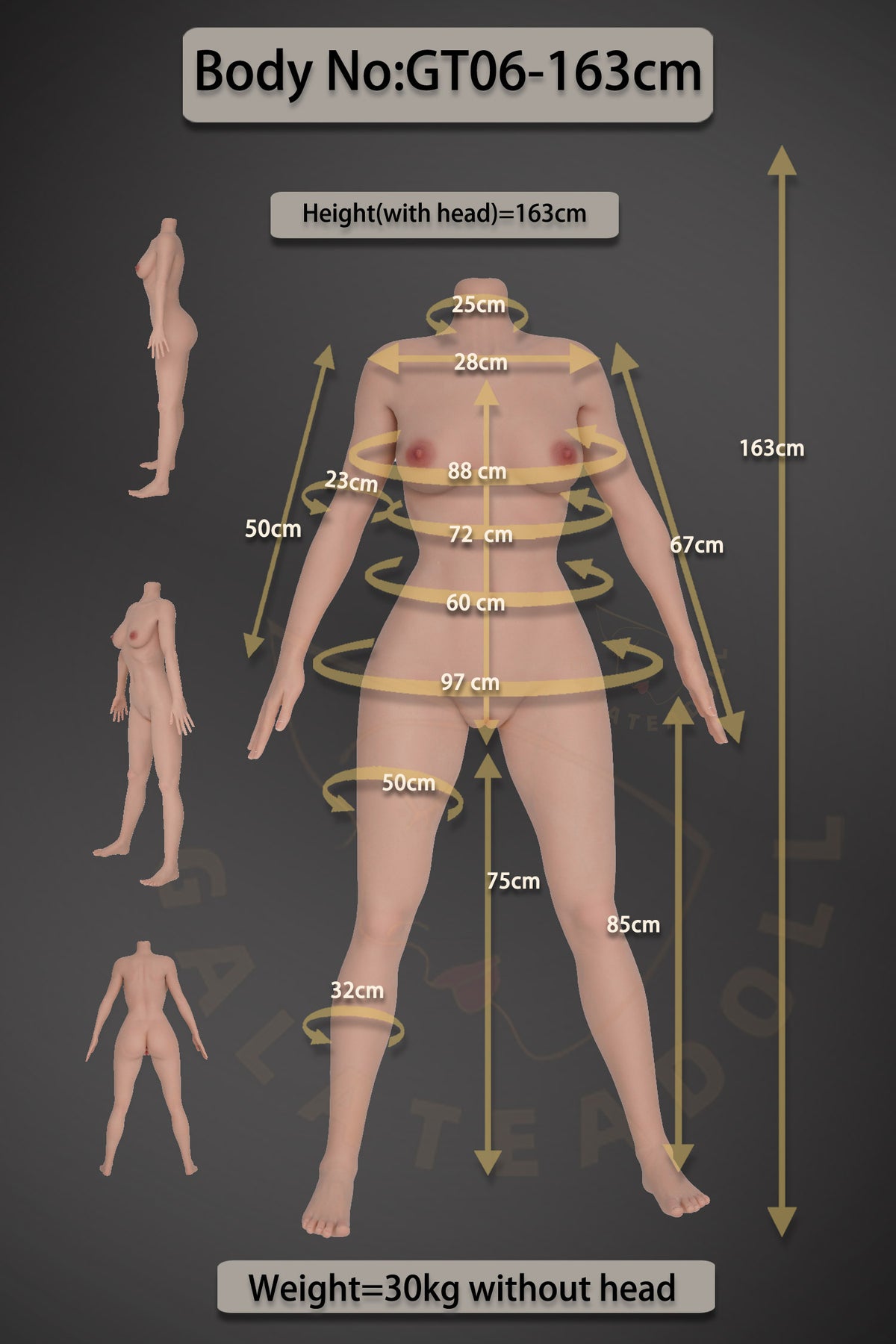 Fiona seksnukk (Galatea Doll 163 cm D-Cup #163 silikoon)