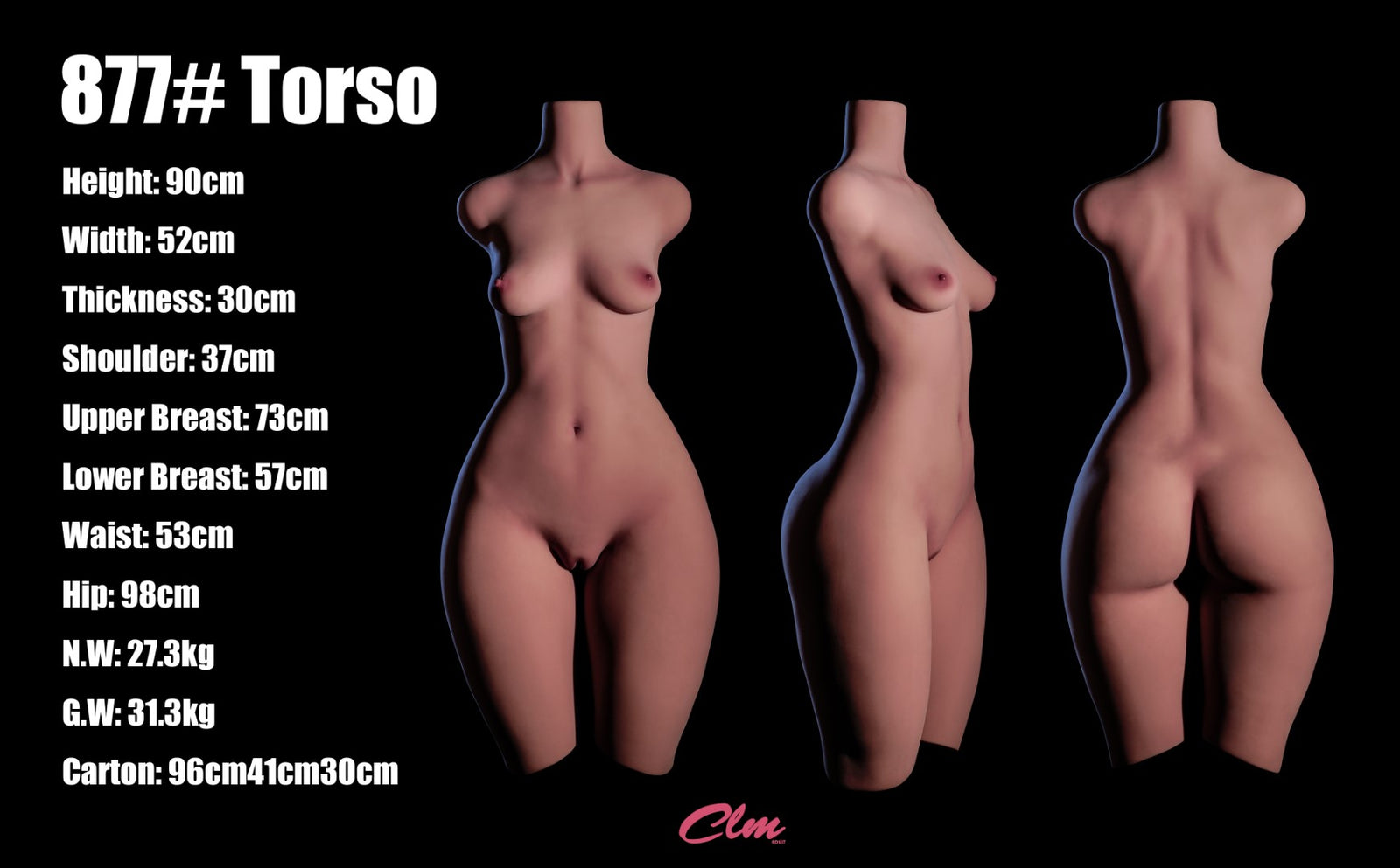 Maslan Torso Sexdocka (Climax Doll Classic 90cm A-kupa TPE)