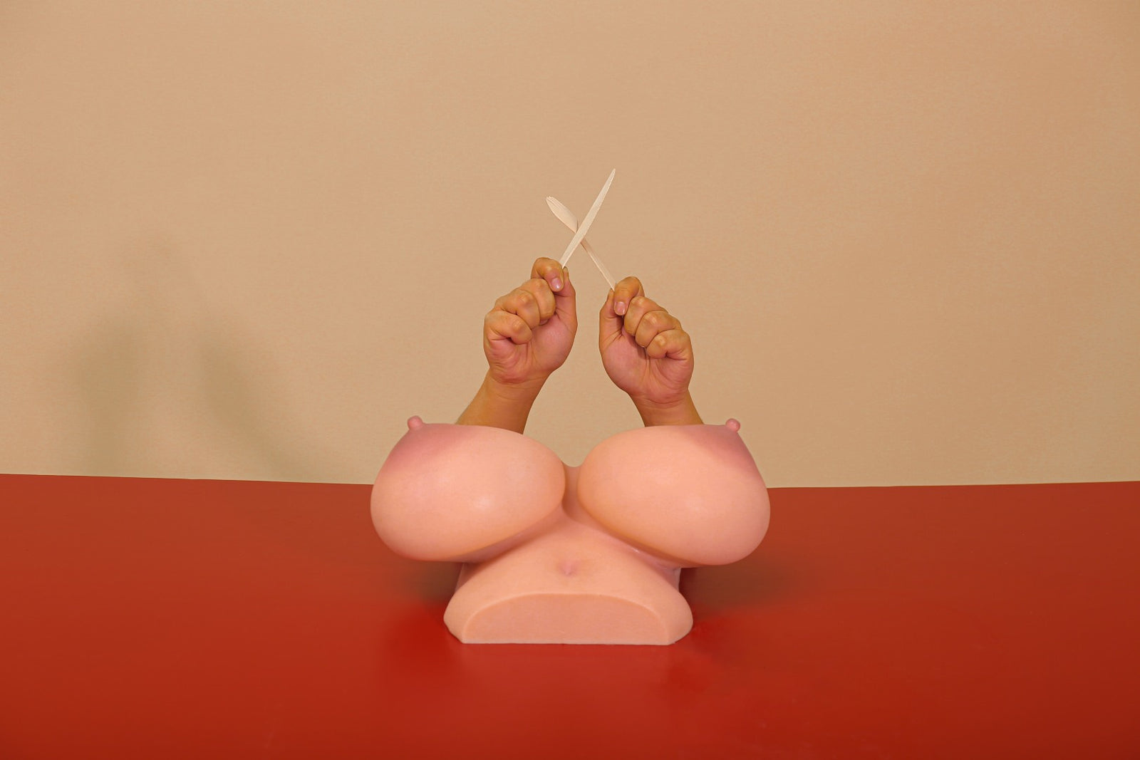 Rinna (XL) Torso seksnukk (Climax Doll Pro G Cup silikoon)