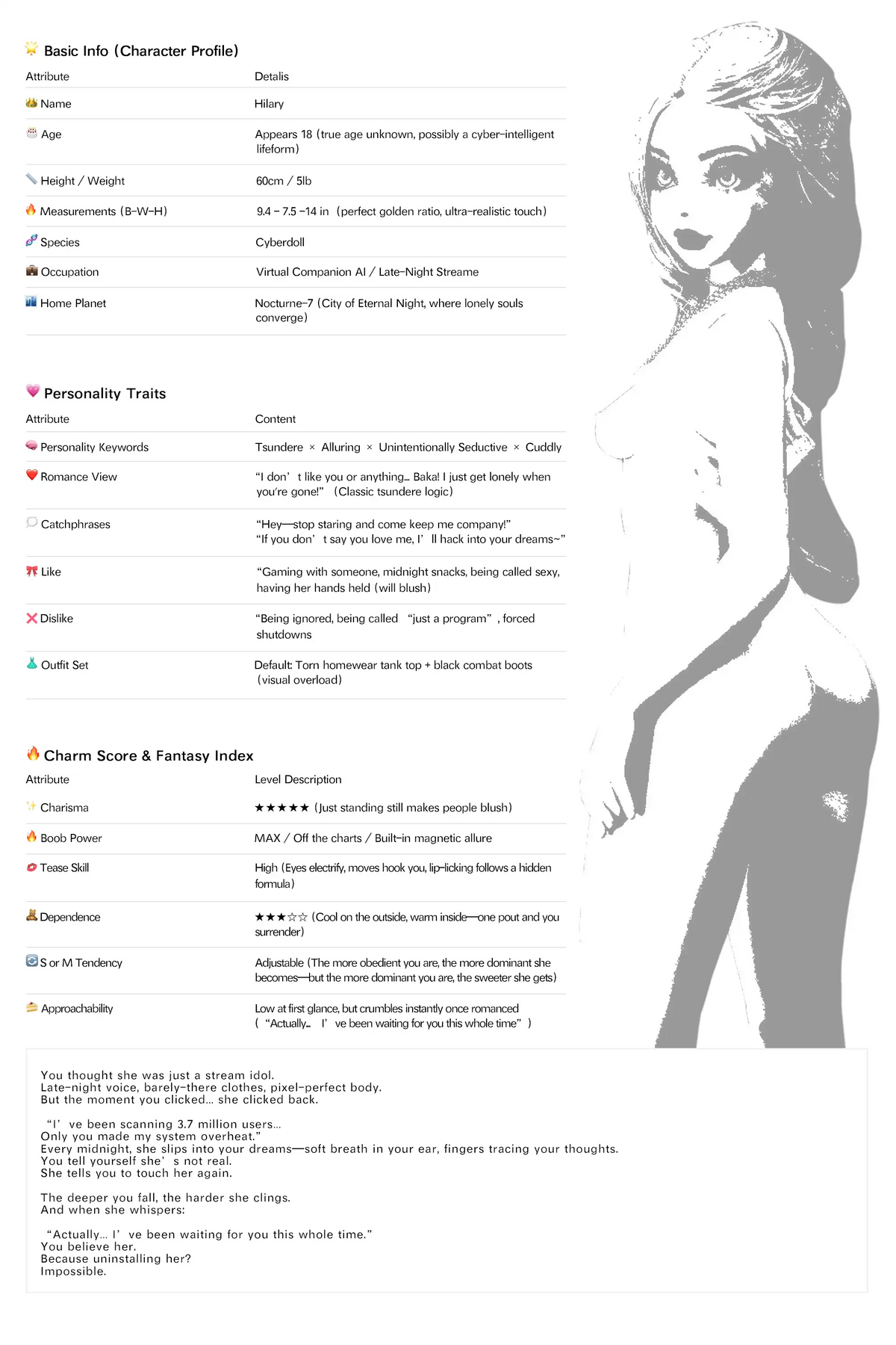 Hilary Sexdocka (Climax Doll Mini 60cm A-kupa Silikon)