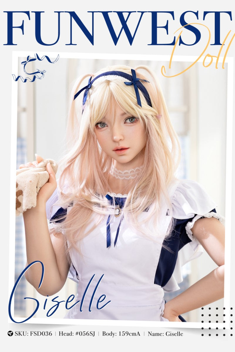 Giselle seksnukk (FunWest Doll 159 cm A-karikas #056SJ RST silikoon)