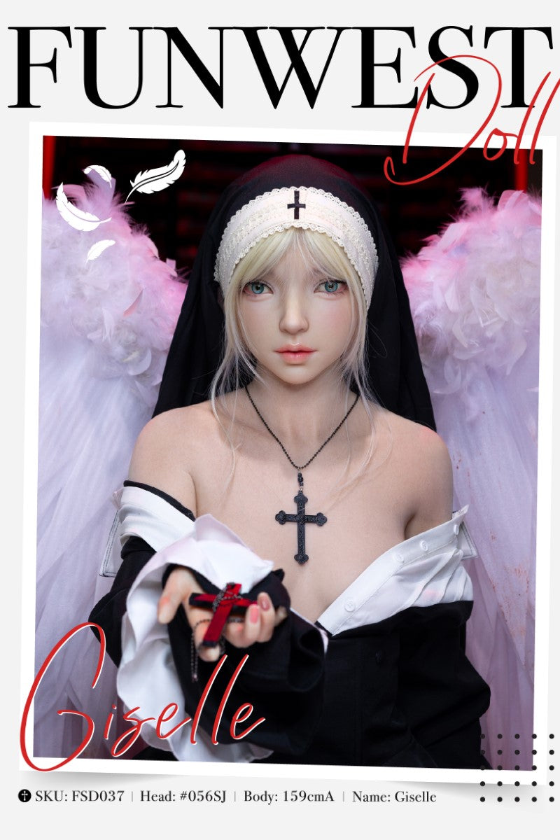 Giselle seksnukk (FunWest Doll 159 cm A-karikas #056SJ RST silikoon)