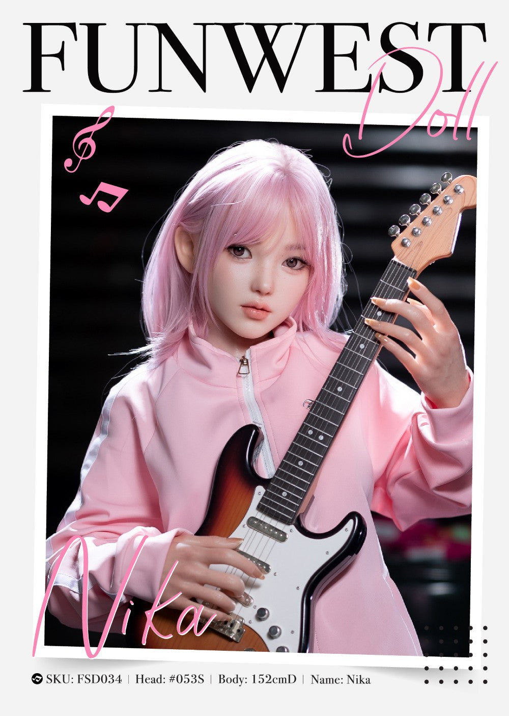 Nika seksnukk (FunWest Doll 152 cm D-Cup #053S silikoon) EXPRESS