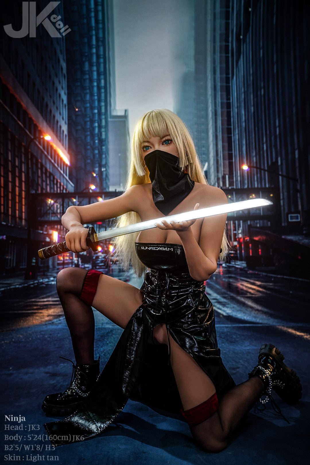 Ninja seksnukk (JK-Doll 160 cm D-Cup JK3 TPE)