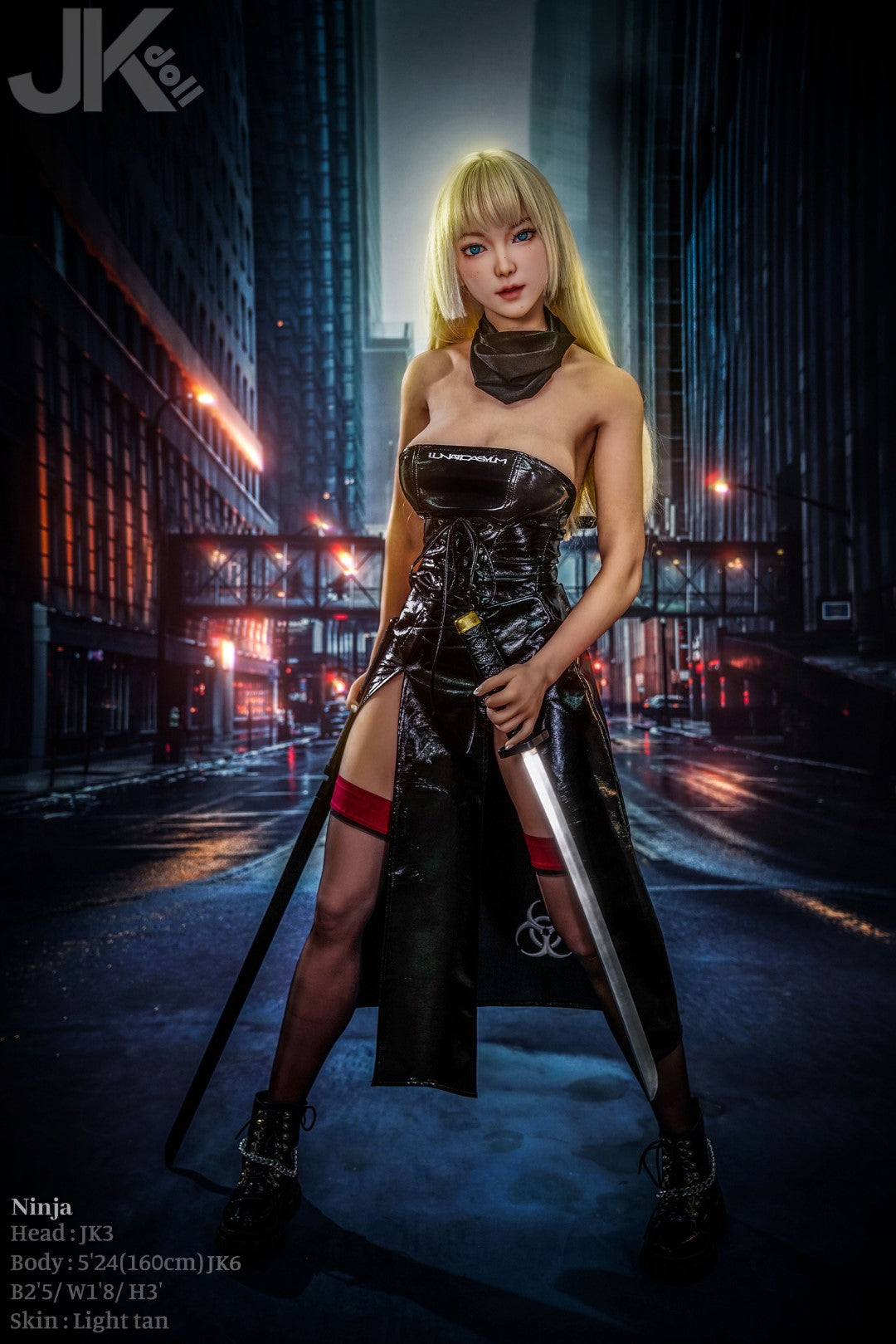 Ninja seksnukk (JK-Doll 160 cm D-Cup JK3 TPE)