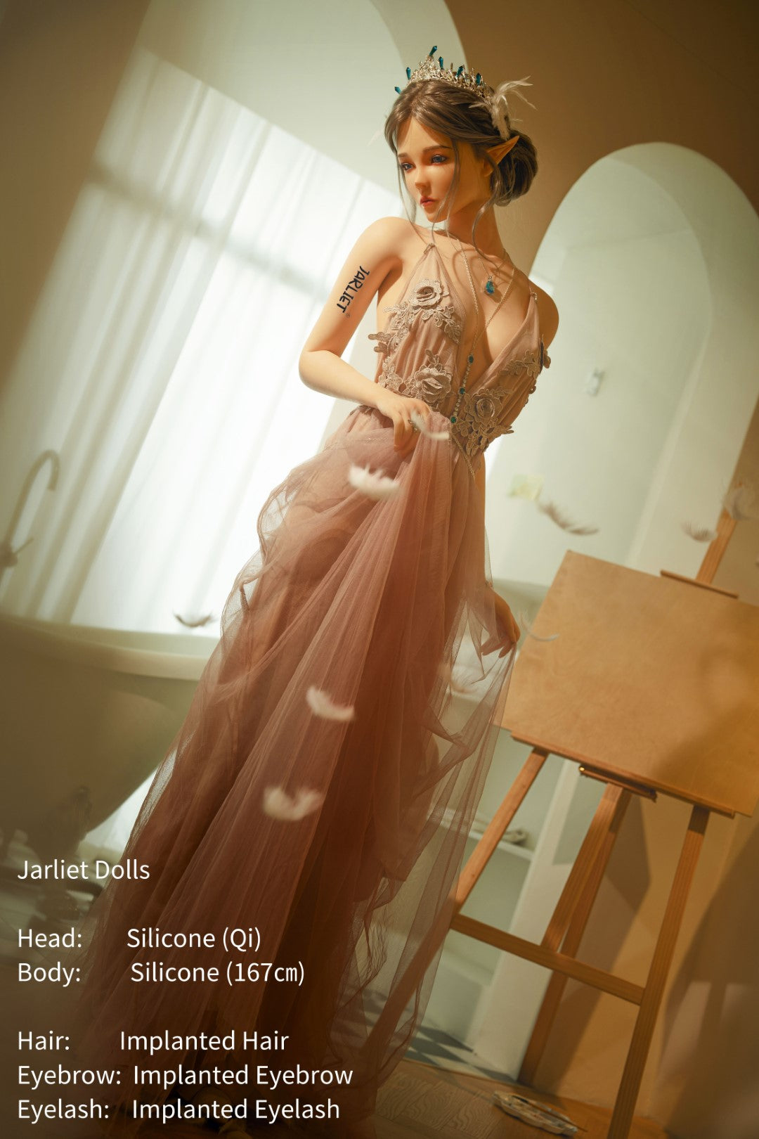 Qi seksinukk (Jarliet 167 cm B-Cup silikoon)