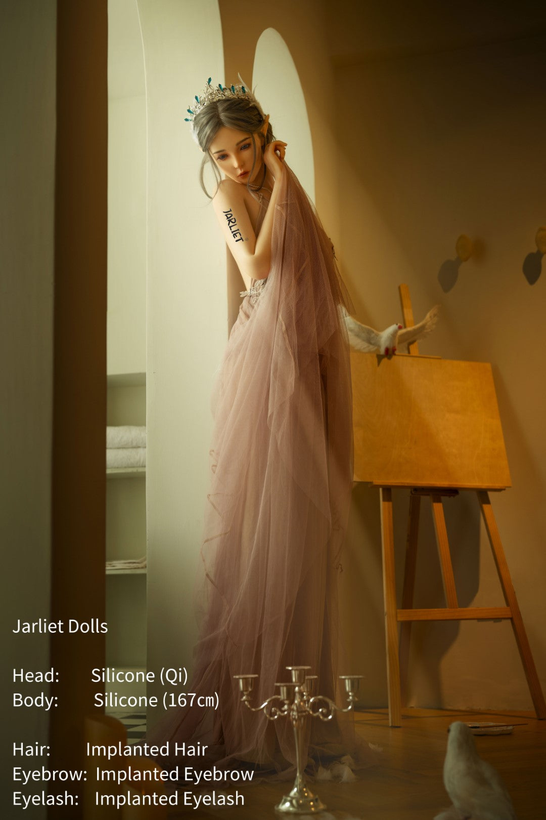 Qi seksinukk (Jarliet 167 cm B-Cup silikoon)