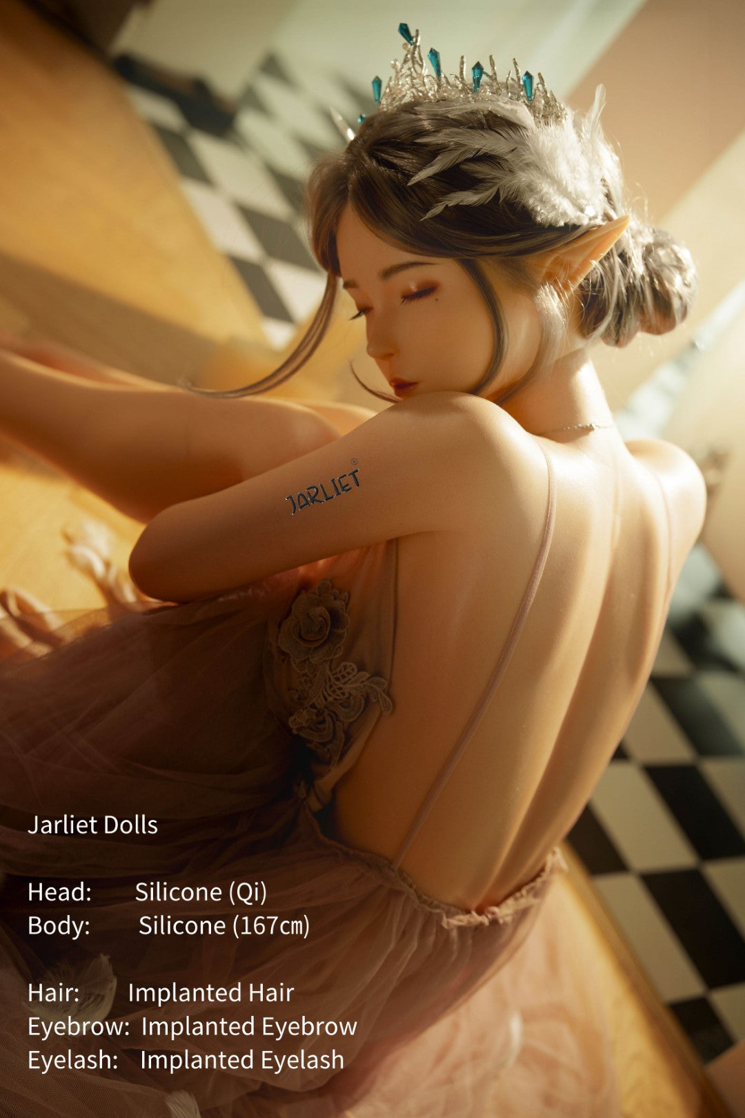 Qi seksinukk (Jarliet 167 cm B-Cup silikoon)