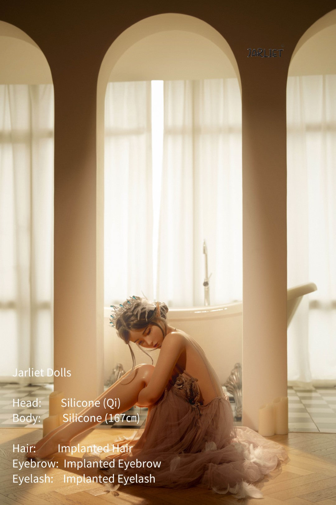 Qi seksinukk (Jarliet 167 cm B-Cup silikoon)