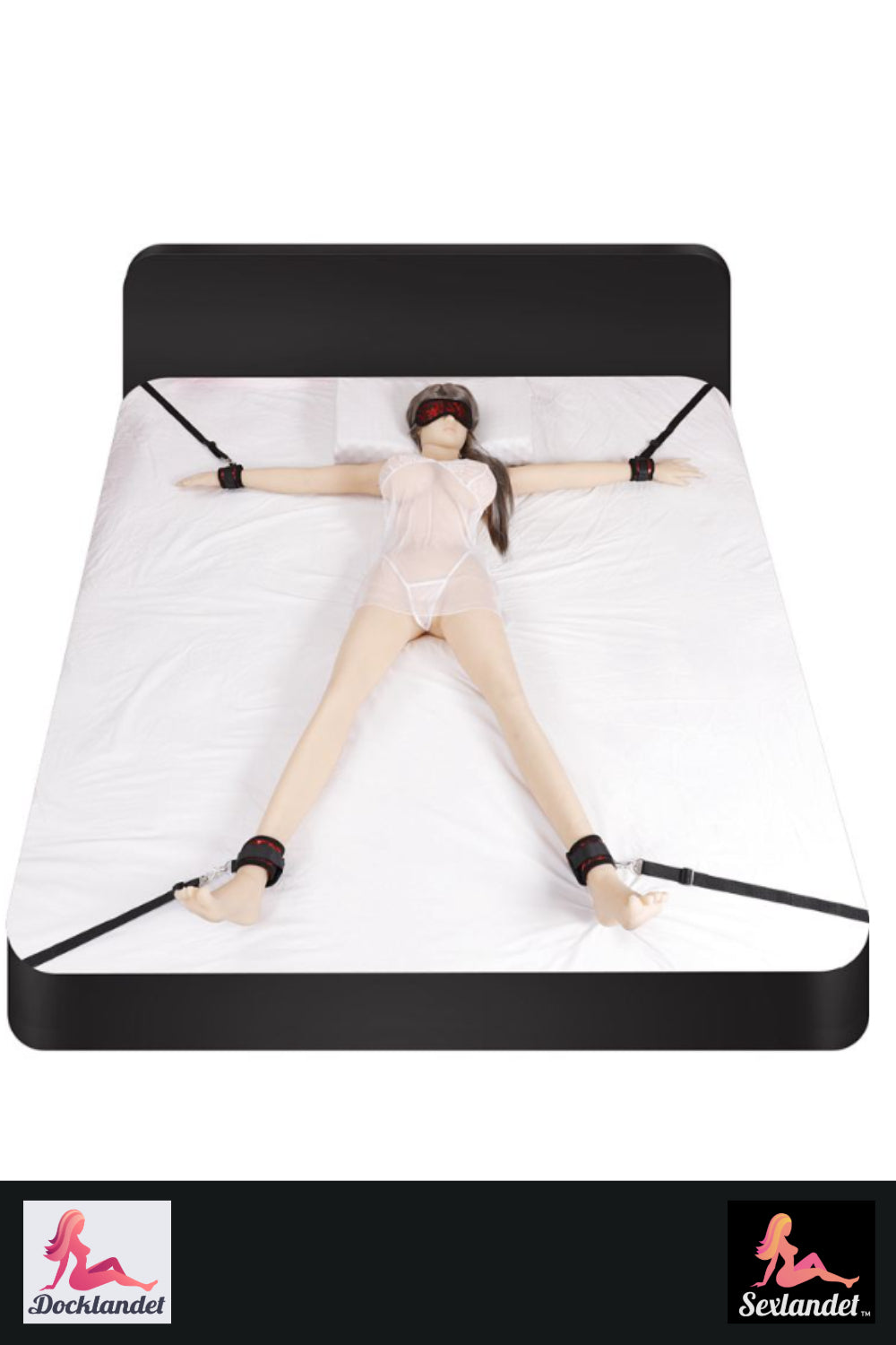 BDSM Komplekt – käerauad, pitsriietus ja silmamask (7-osaline komplekt)