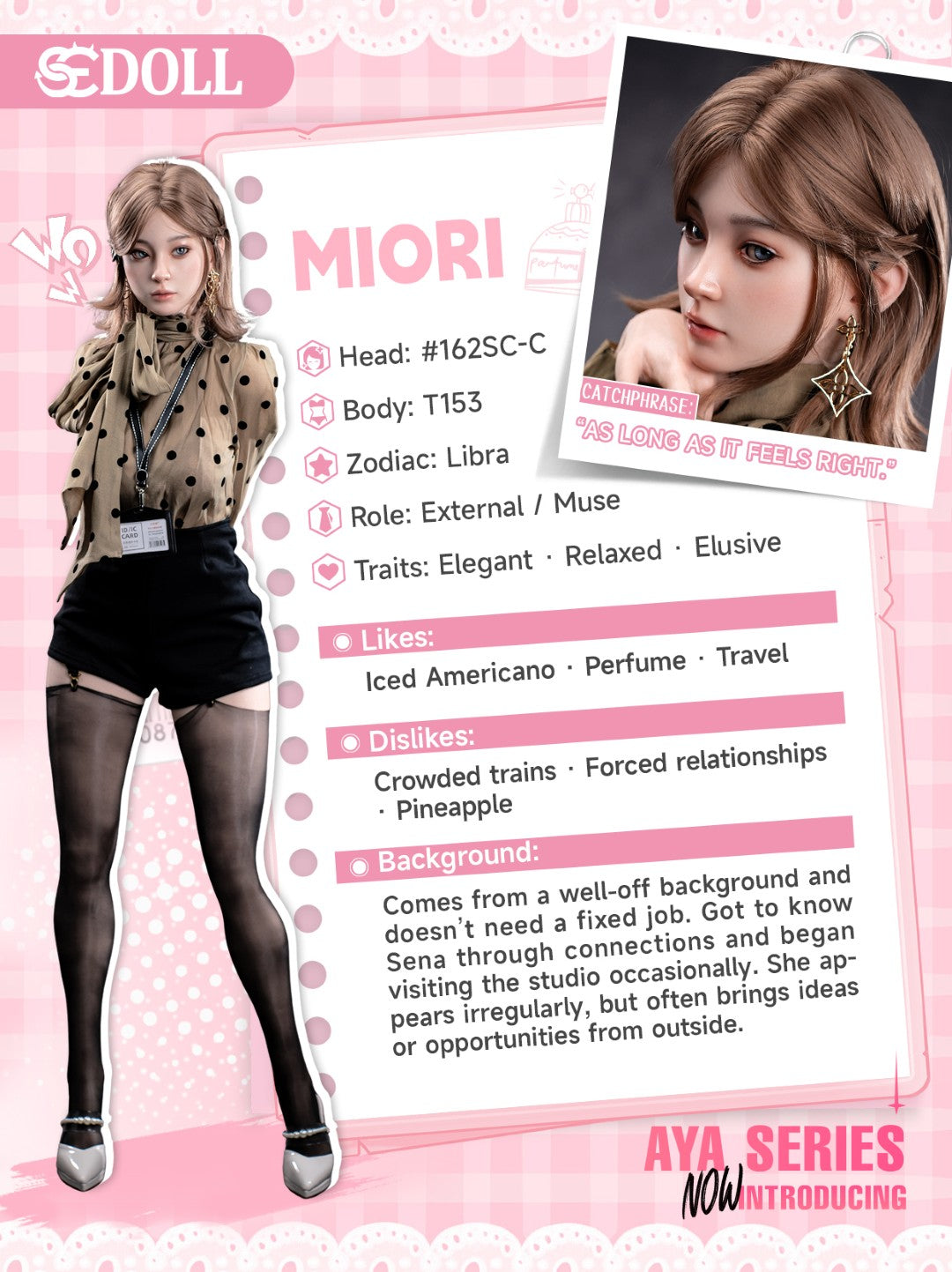 Miori.C seksnukk (SEDoll 153 cm A-Cup #162SC RST silikoon)