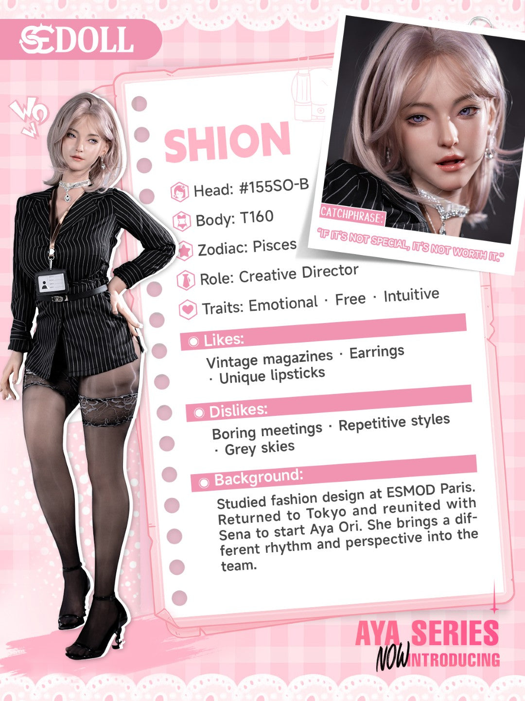 Shion.B seksnukk (SEDoll 160 cm C-Cup #155SO RST silikoon)
