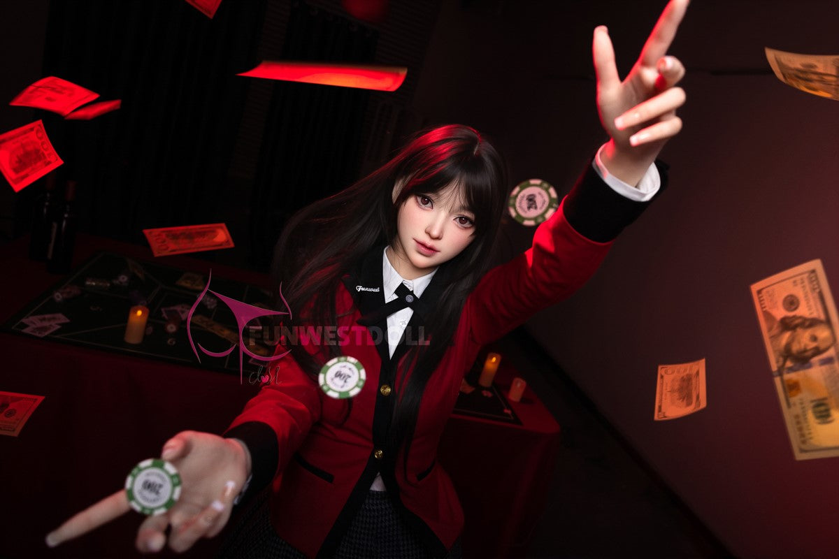 Yumeko Jabami seksinukk (FunWest Doll 159cm A-tass #038S silikooni)