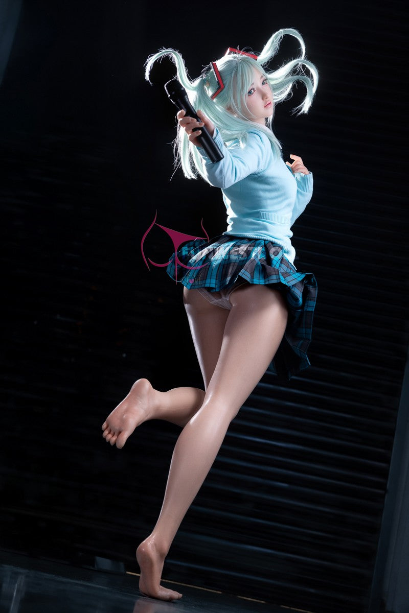 Hatsune Miko seksnukk (FunWest Doll 159 cm A-Cup #041S silikoon)