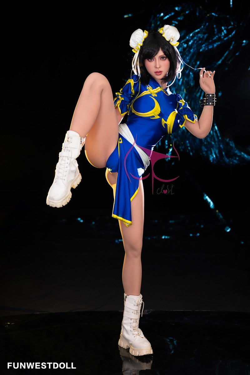 Chun Li seksnukk (FunWest Doll 155 cm F-Cup #032 TPE)