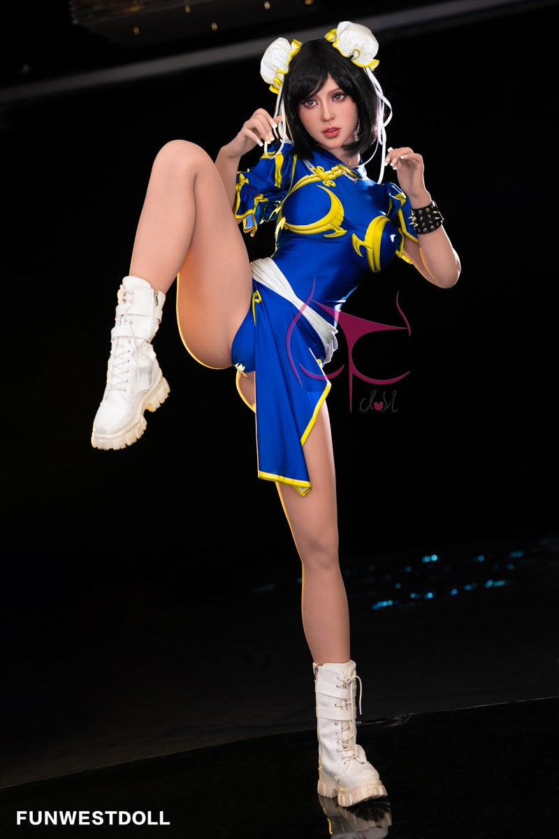 Chun Li seksnukk (FunWest Doll 155 cm F-Cup #032 TPE)