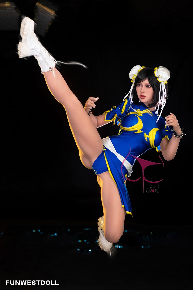 Chun Li seksnukk (FunWest Doll 155 cm F-Cup #032 TPE)