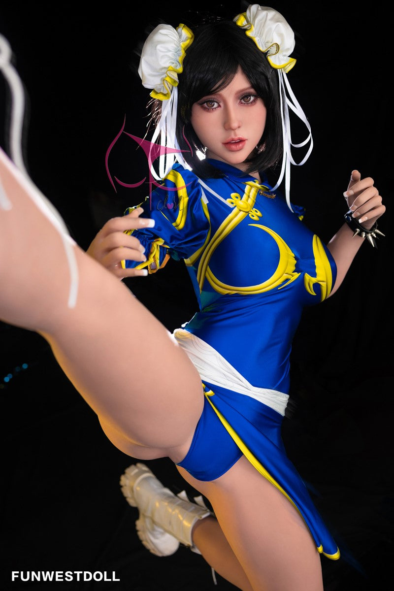 Chun Li seksnukk (FunWest Doll 155 cm F-Cup #032 TPE)