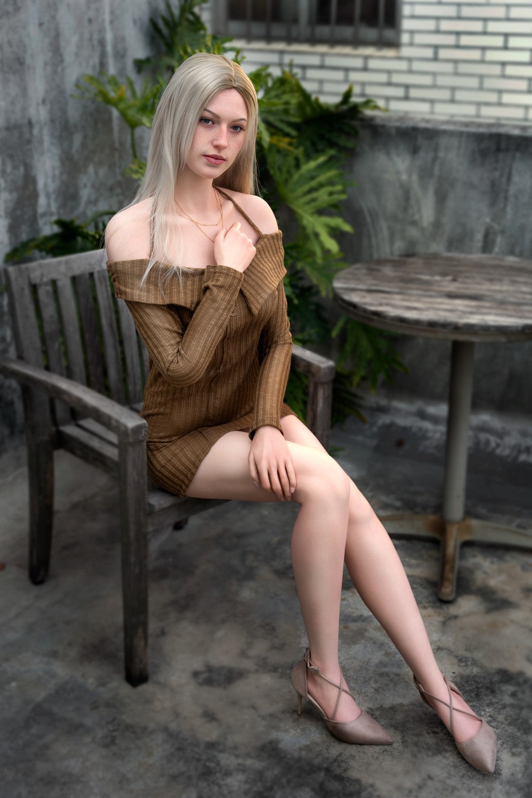 Evelina seksnukk (Zelex 175 cm E-Cup GE41-1 silikoon)