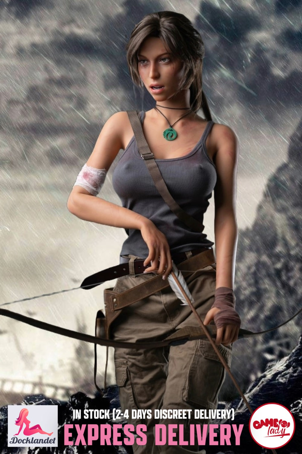Lara Croft Sex Doll (Game Lady 166cm E-Cup nr 20 silikoon) EXPRESS