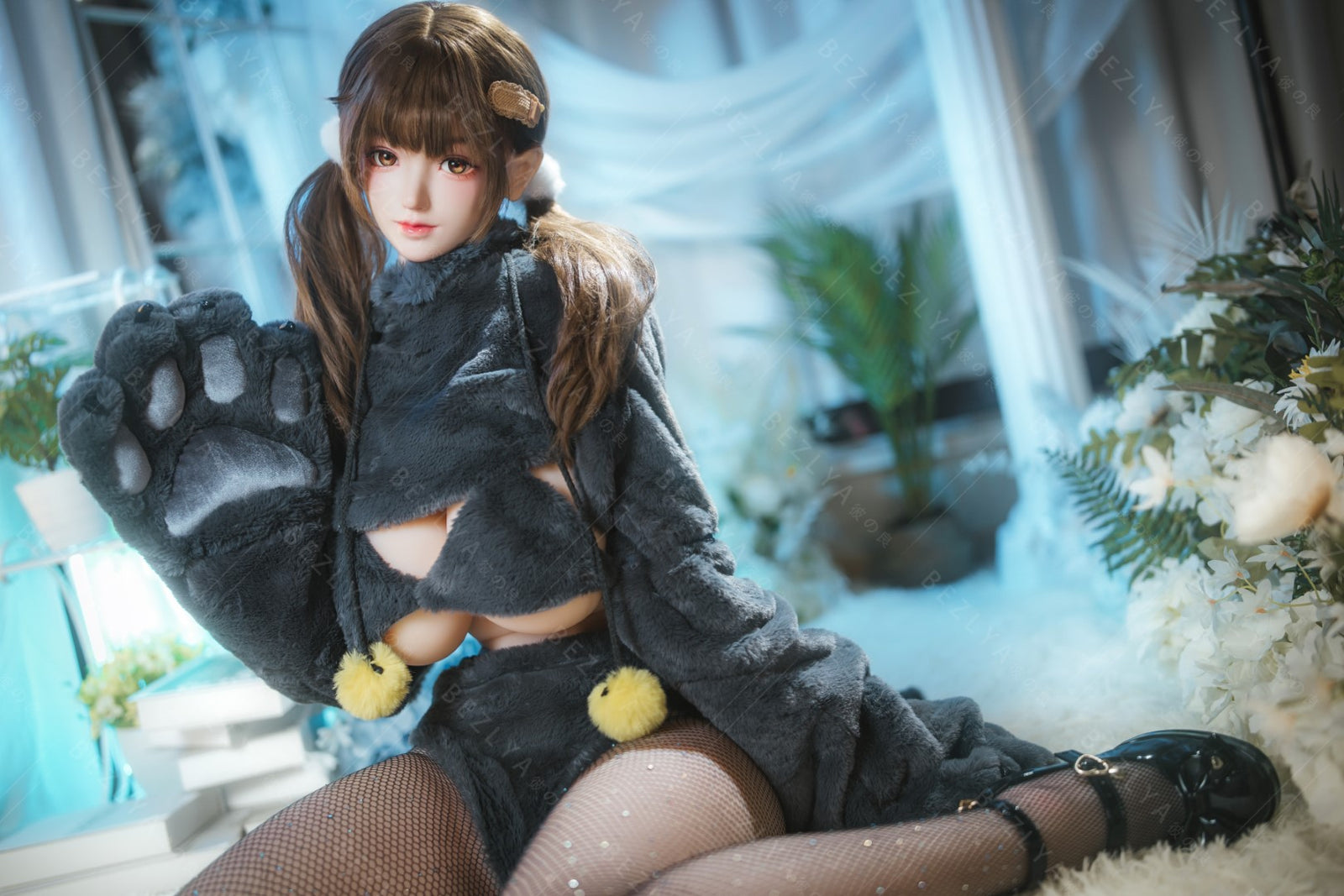 Paeonia seksnukk (Bezlya Doll 155 cm F tass 2,0 TPE + silikoon)