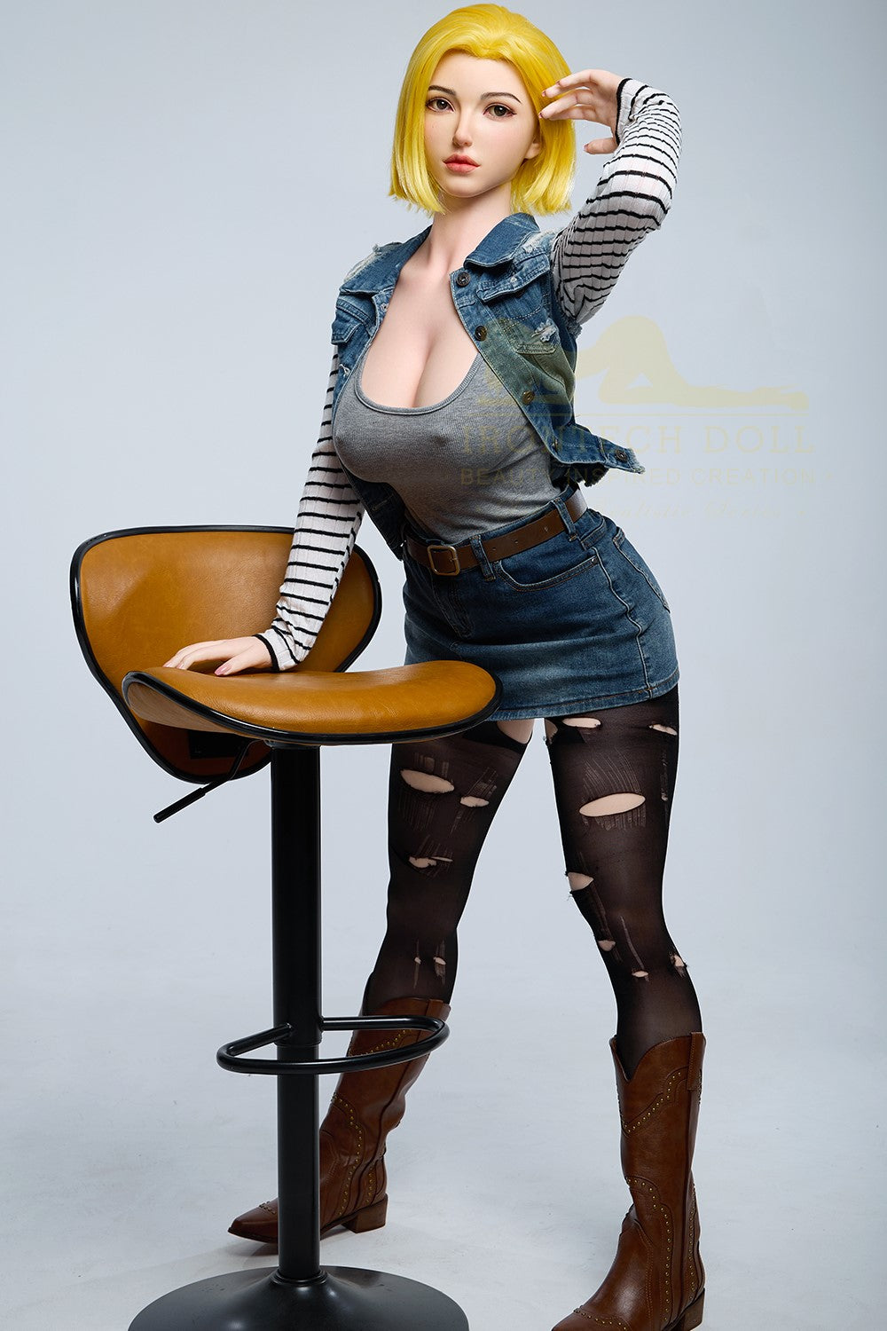 Joline Android 18 seksnukk (Irontech Doll 159 cm G-Cup S41 silikoon)