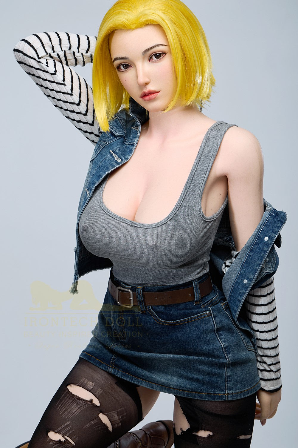 Joline Android 18 seksnukk (Irontech Doll 159 cm G-Cup S41 silikoon)