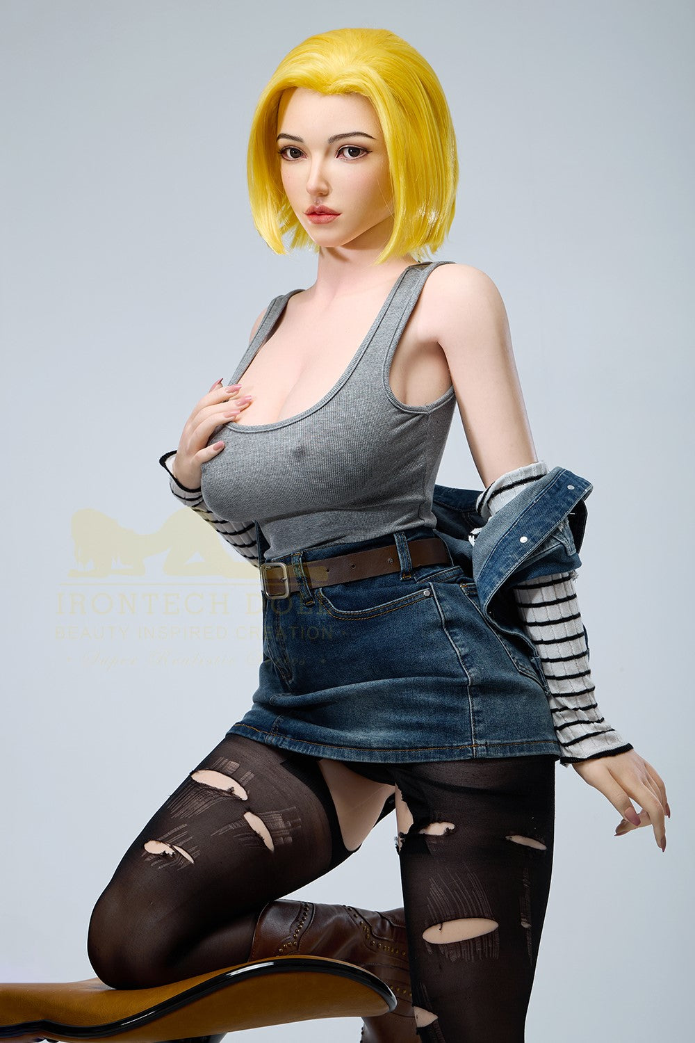Joline Android 18 seksnukk (Irontech Doll 159 cm G-Cup S41 silikoon)